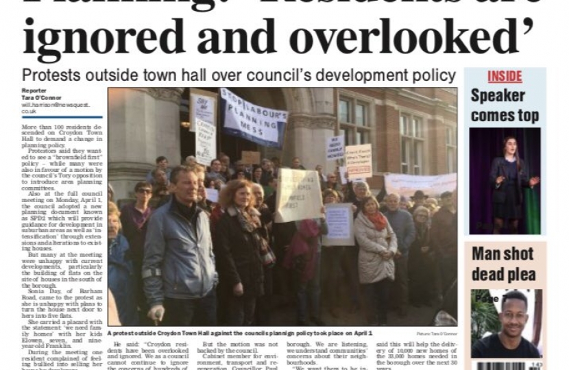 Croydon Guardian front page